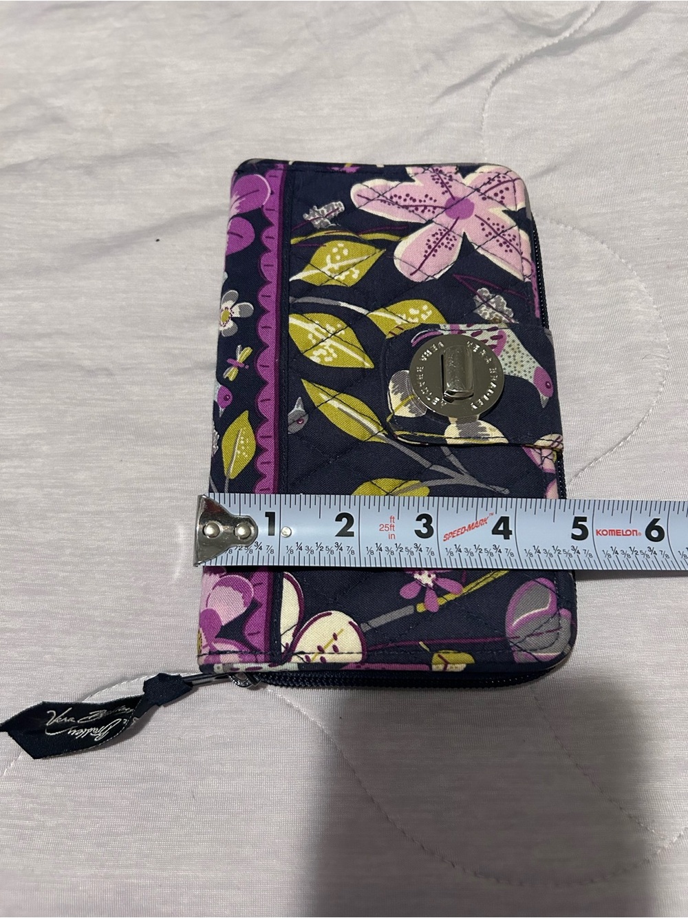 Vera Bradley Turnlock Wallet  "Floral Nightingale" - Picture 4 of 9